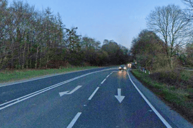 A stretch of the A5 near Weirbrook 