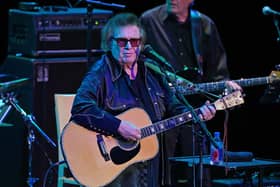 Don McLean playing guitar