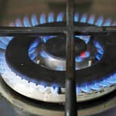 A flame generated by a gas hob
