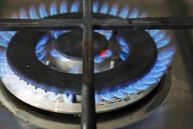 A flame generated by a gas hob
