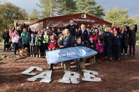 Kirsty Osman and children at the launch of the Four Hills Education Trust on Haughmond Hill last year.
