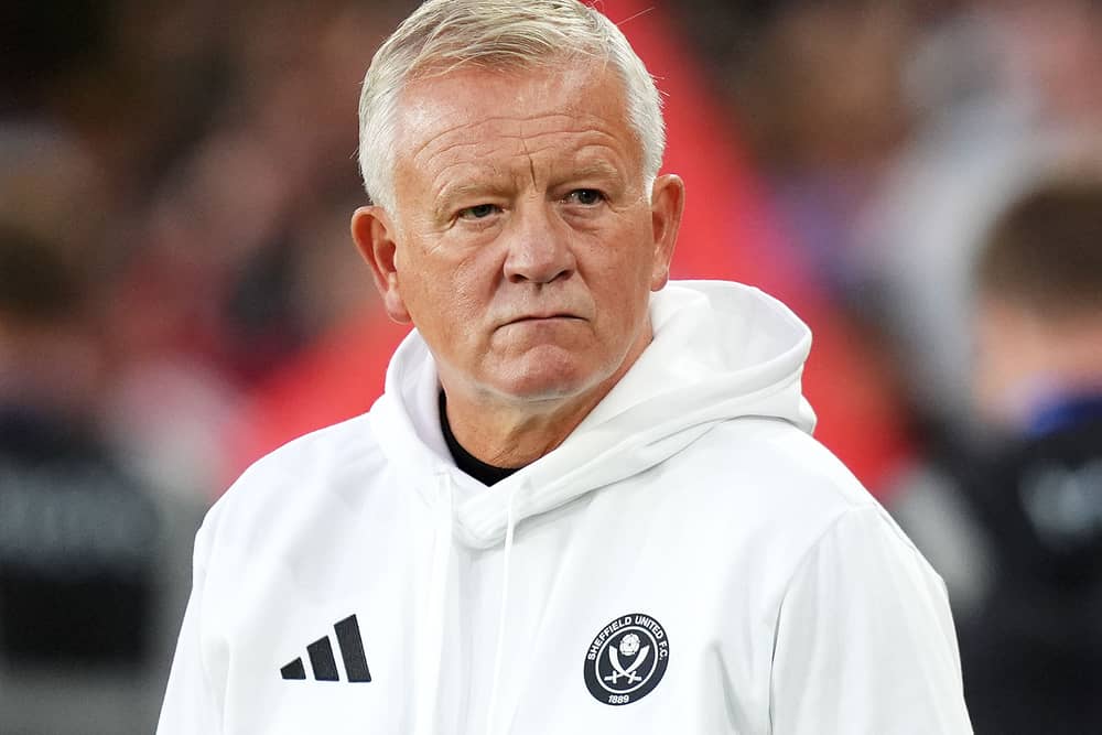 Chris Wilder on the touchline