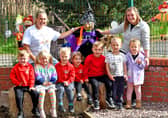 Some of the scarecrows which will be on display for the Lilleshall Scarecrow Festival on Saturday.
Hattie Smith and Alice Rowenhorst from Lilleshall Preschool with pupils Albert Williams, Noah Bayliss, Payton Bick, Skye Gilman, Rhys Oaten, Harry O'Brien and Sienna Bibb, with their Room on the Broom scarecrow.
Tim Thursfield/Iconic Media Group


