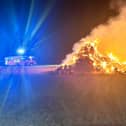 Hay bale fire in Bridgnorth