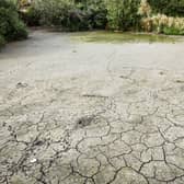 A dried up lake near the village of Strensham in Worcestershire in August 2026