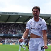 Konstantinos Mavropanos celebrates