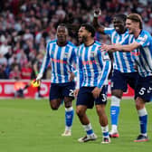 Coventry City’s Jay Dasilva (second left) celebrates scoring