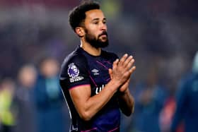 Andros Townsend applauds the fans during his time at Luton
