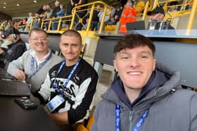 Our team at Molineux - news reporter Dan Stacey, Wolves reporter Luke Powell and West Brom reporter Lewis Cox 