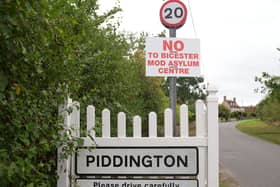 A sign for Piddington in Oxfordshire