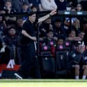 Andoni Iraola gestures on the touchline at the Vitality Stadium