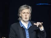 Paul McCartney on stage at the Got Back tour