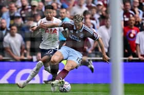 Matteo Ruggeri in action against Spurs.