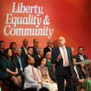 Liberal Democrat leader Sir Ed Davey delivers his keynote speech during the Liberal Democrat party conference