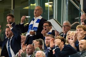 Prime Minister Andy Burnham and Canadian premier Mark Carney at the Everton v Wolverhampton Wanderers match (Paul Cooper/Daily Telegraph/PA)
