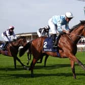 Fuel The Jet winning the Tattersalls Stakes at Newmarket