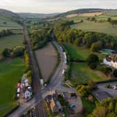Onibury Crossing and River Onny Bridge. 