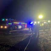 An image of Shropshire fire crews at the scene of the blaze in the Shipley area 