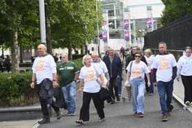 People outside Belfast High Court