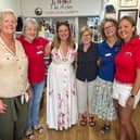 Rhayader-based singer Charlotte Church meets volunteers and staff at the Arches previously
