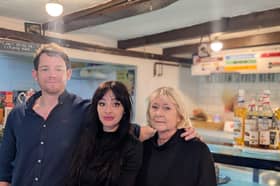 Chris Burtonwood, Rachel Burtonwood and Jane Beaumont from the Lockside Cafe.