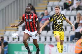 Altrincham's Jimmy Knowles, right, in action