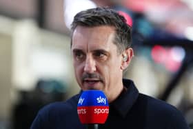 Gary Neville pictured during his work as a Sky Sports pundit
