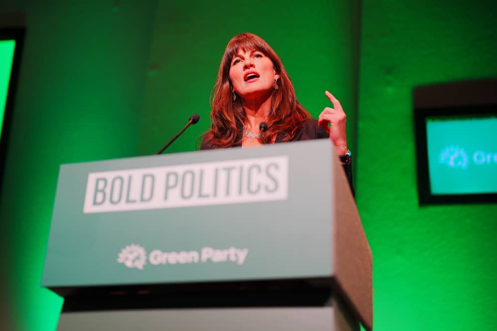 Rachel Millward giving a speech