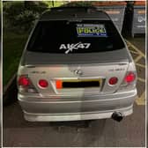 The car seized by Market Drayton, Wem and Whitchurch Police on Friday (October 2)