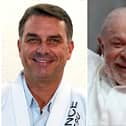 Flavio Bolsonaro, left, and Luiz Inacio Lula da Silva