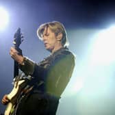 David Bowie on stage at the Isle Of Wight Festival