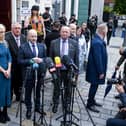 Jamie Bryson outside court on Monday