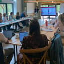 Tourism businesses attending the AI Made Practical workshop at The Barn at Moody Meadows, Aberaeron last month.