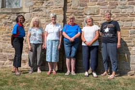 Buzz, Bernadette, Jenny, Caz, Angie and Lisa from Kington and New Radnor for winning the Novice section of the HDG striking contest at Bromyard