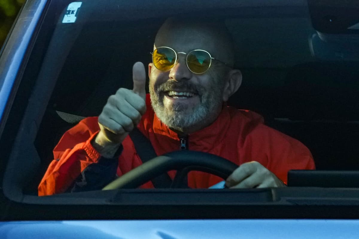 Enzo Maresca smiles for the cameras as Man City squad returns to training