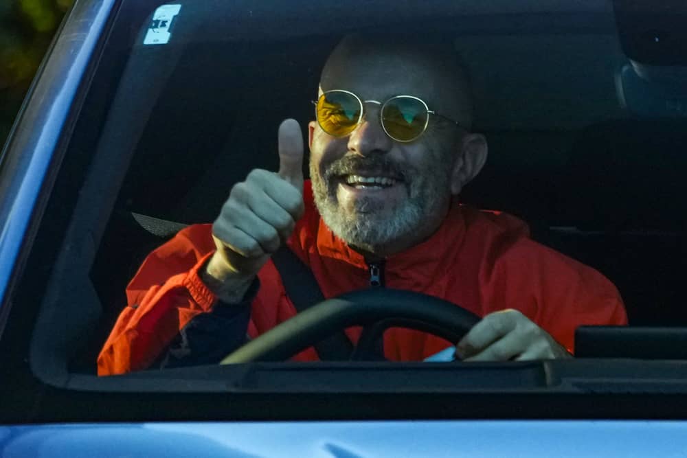 Manchester City manager Enzo Maresca is all smiles on the way into training
