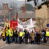 March 11: Hundreds of people took part in a protest march through Wellington in support of keeping services at the Princess Royal Hospital.
