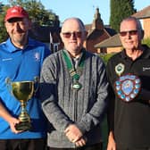 Champion line-up (from left) winner Stuart Rutter, Mid Shropshire President Mike Potter, finalist Ian Edwards