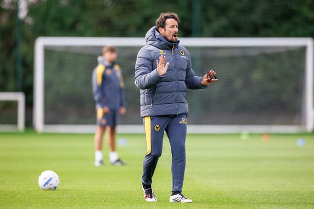 Wolves boss Cesar Peixoto in training