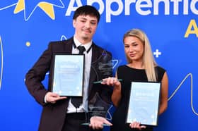 Jake Burnett and Ellie Pjetri, Telford & Wrekin and Shropshire apprentices of the year