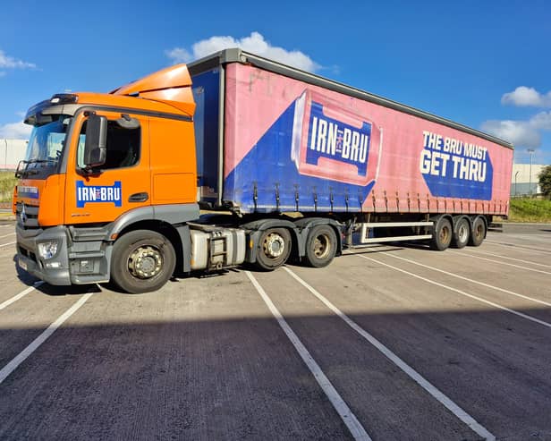 An Irn-Bru lorry