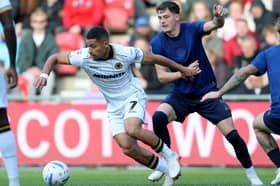 Andre is put under pressure by Boro’s Will Lankshear