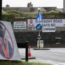 Posters at the Garvaghy Road in Portadown, Co Armagh