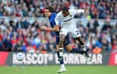 Wolves’ Jean-Ricner Bellegarde (right) battles with Middlesbrough’s Kyle Joseph