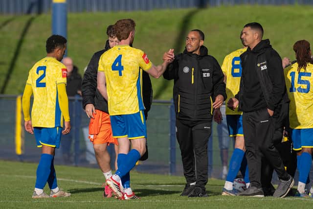 Shifnal Town boss Elliott Bennett has started life with a difficult run of fixtures. Pictures: Jim Wall