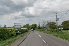 The crash happened near the A41 Hatton Road junction