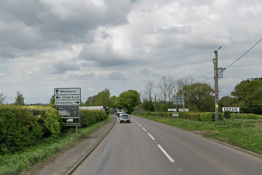The crash happened near the A41 Hatton Road junction
