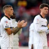 Kieran Trippier (left) and Sean Neave applaud the Wolves fans at Middlesbrough