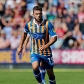 Doug Loft playing for Shrewsbury Town against Bradford City in League One in 2018. 
