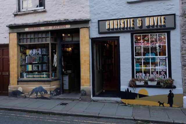 One of Hay's famous bookshops Murder and Mayhem